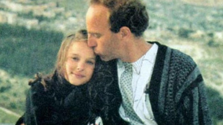 Natalie Portman with her father as a child