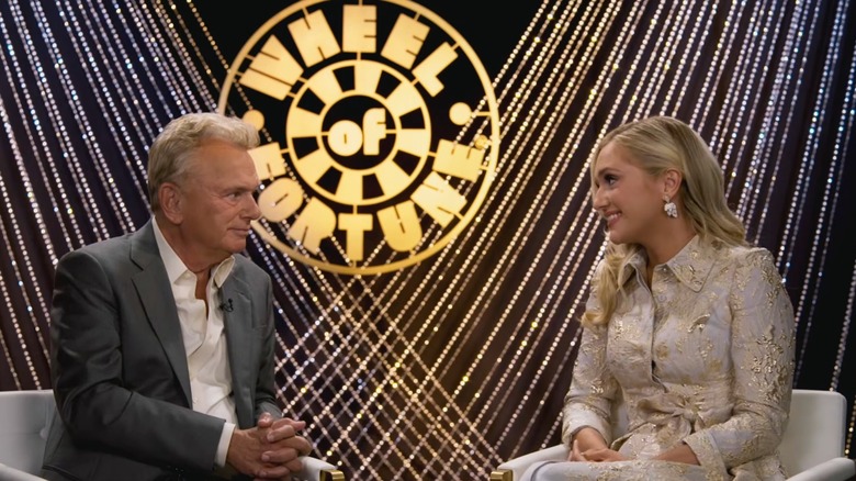 Maggie Sajak interviewing Pat Sajak for "Thanks for the Memories" in 2024