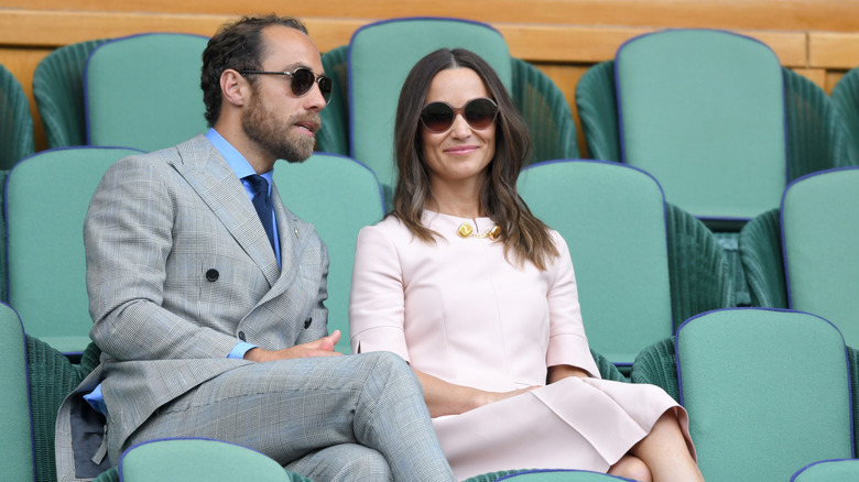 James Middleton and Pippa Middleton in 2019 at a tennis match