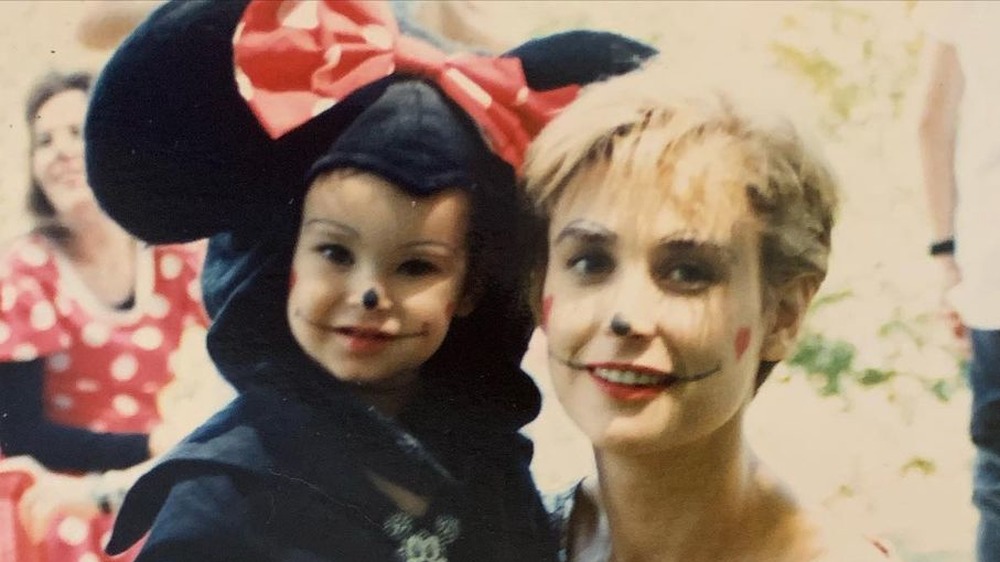 Rumer Willis as a girl with her mom on Halloween