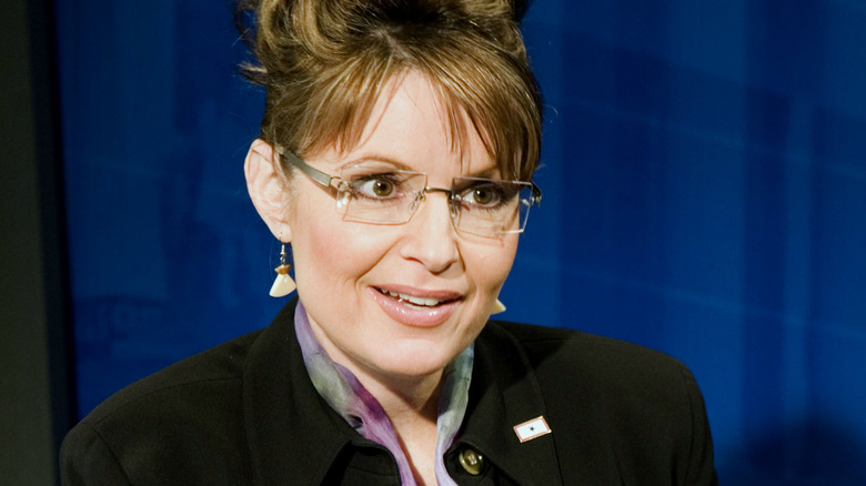 Sarah Palin wearing glasses