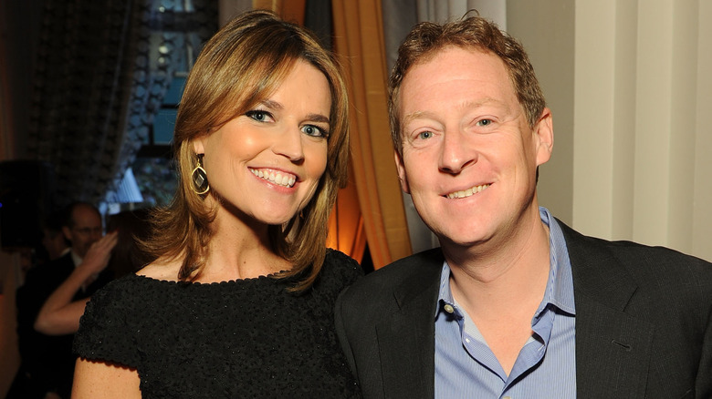 Savannah Guthrie and Michael Feldman smiling at event in 2012