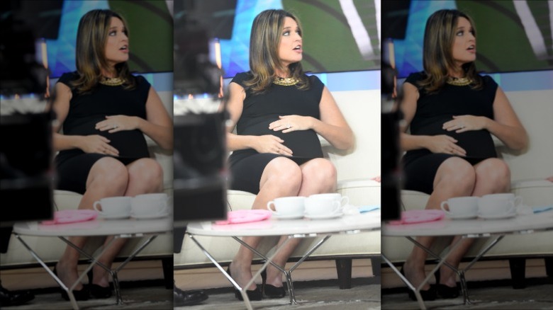 Savannah Guthrie pregnant on set of "Today" in 2016