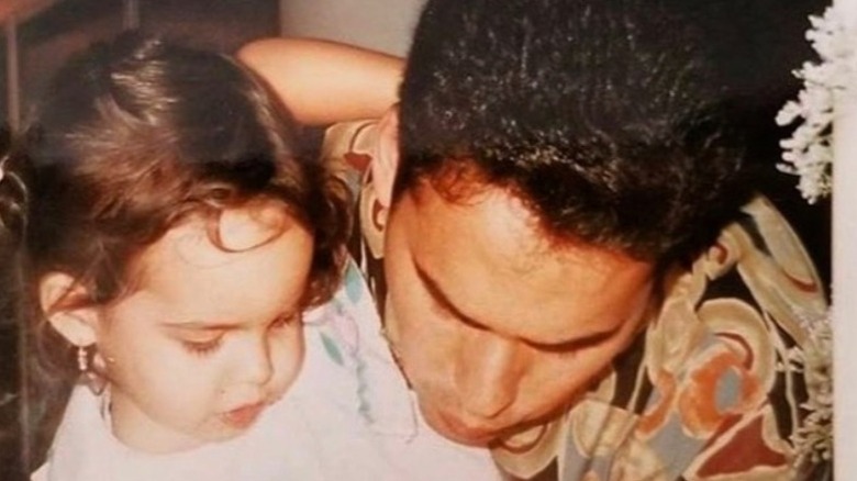 Sofia Carson and her father