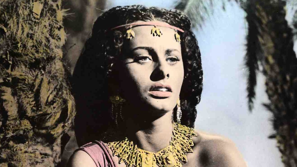 Sophia Loren in an archival movie photo, wearing jewelry