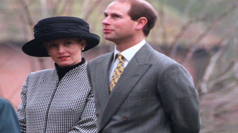 Sophie walking with Prince Edward