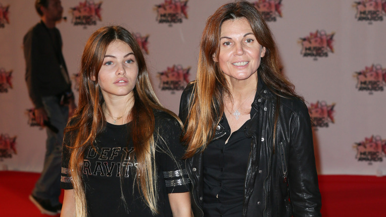 Thylane Blondeau with her mom Véronika Loubry in 2015