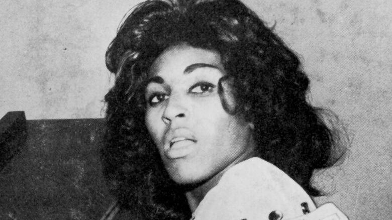 Tina Turner looking at the camera