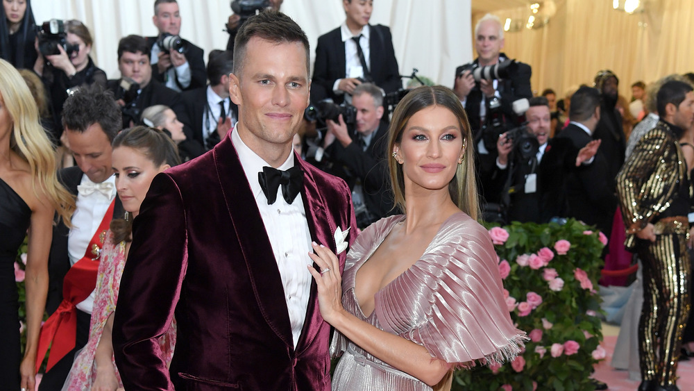 Tom Brady and Gisele Bundchen on red carpet