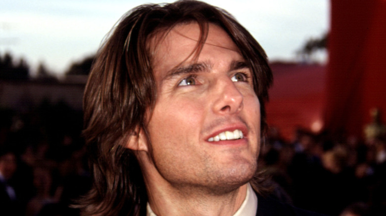 Tom Cruise looking up
