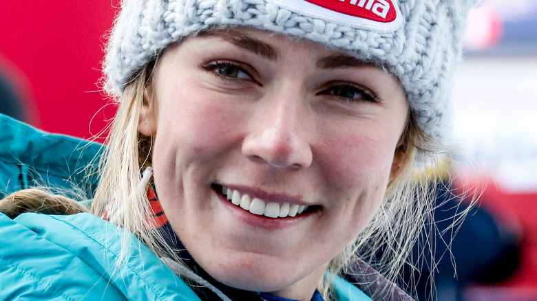 Mikaela Shiffrin outside