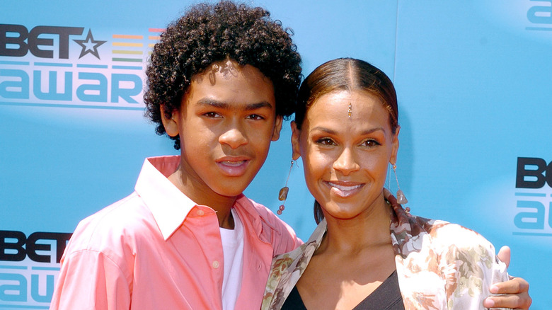 Trey Smith and Sheree Zampino smiling
