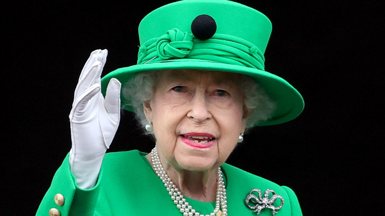 Queen Elizabeth II waving