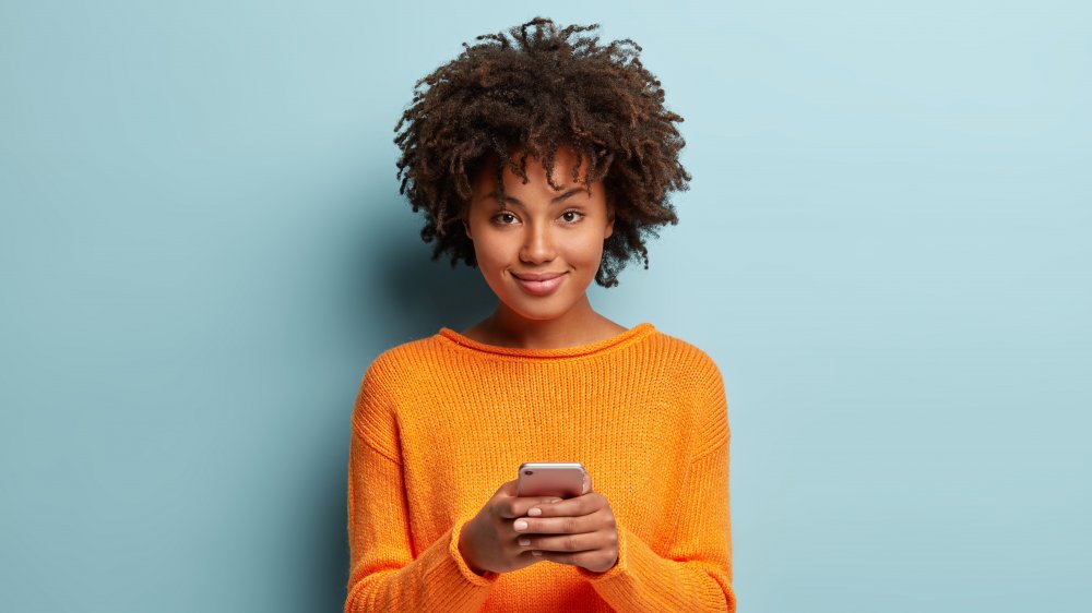 woman on phone