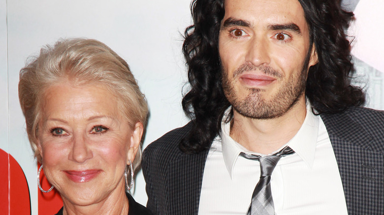 Helen Mirren and Russell Brand at Arthur premiere 