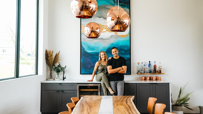 Brooke and Brice Gilliam in dining room