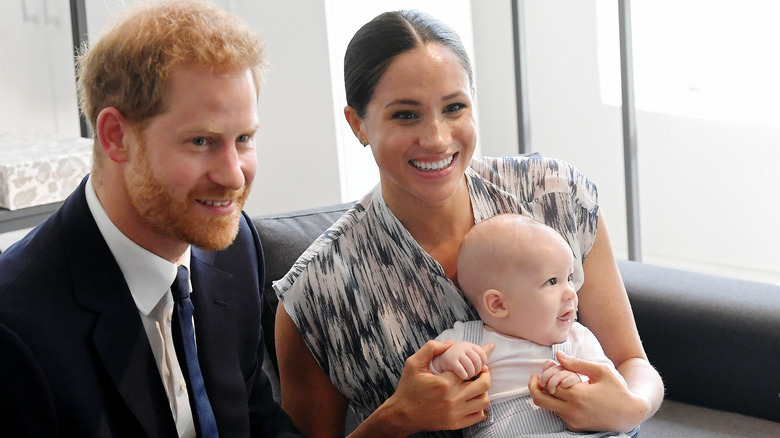 Harry and Meghan with baby Archie