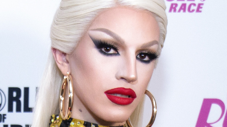 Aquaria poses on the red carpet