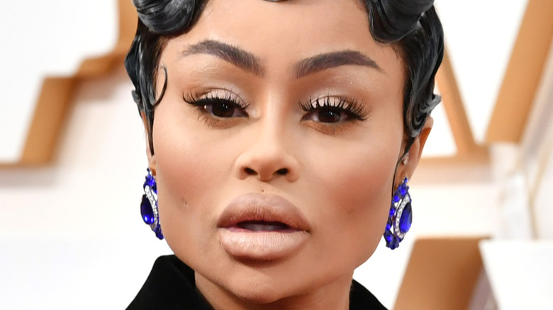 Blac Chyna poses on the red carpet