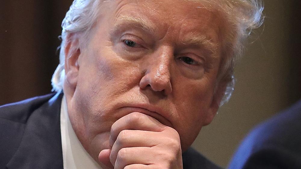 Donald Trump looking thoughtful
