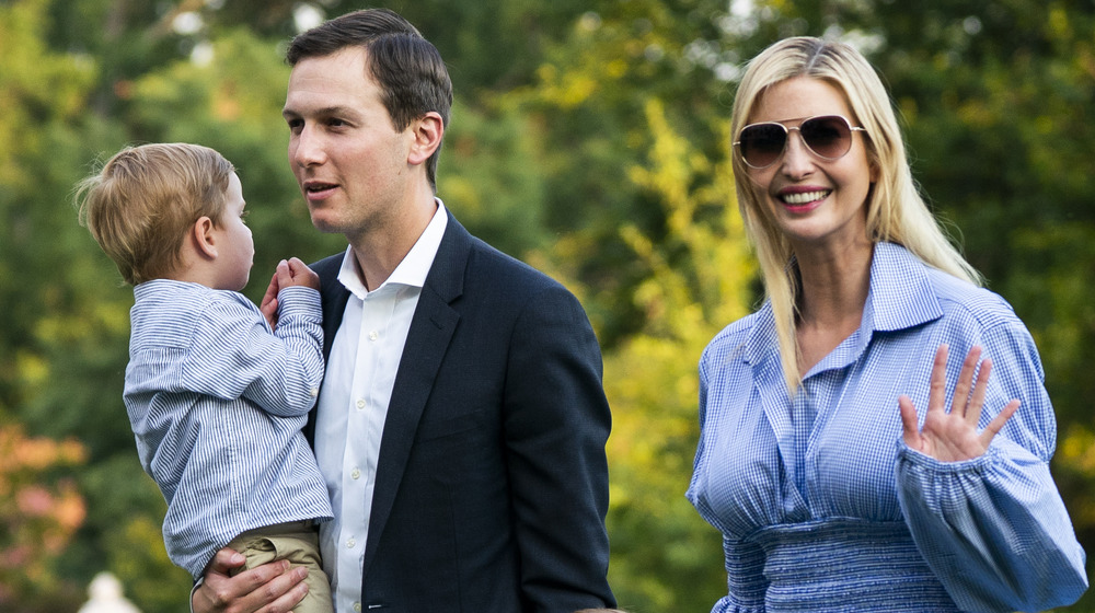 Ivanka Trump, Jared Kushner, and one of their sons