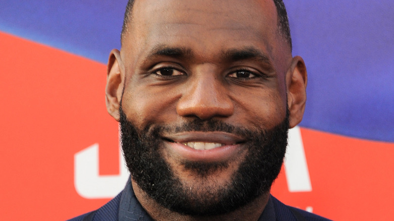 LeBron James smiles at camera