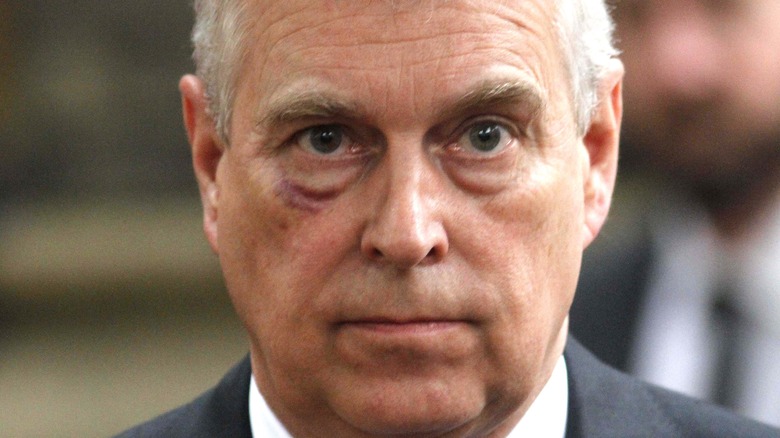 Prince Andrew with a straight face