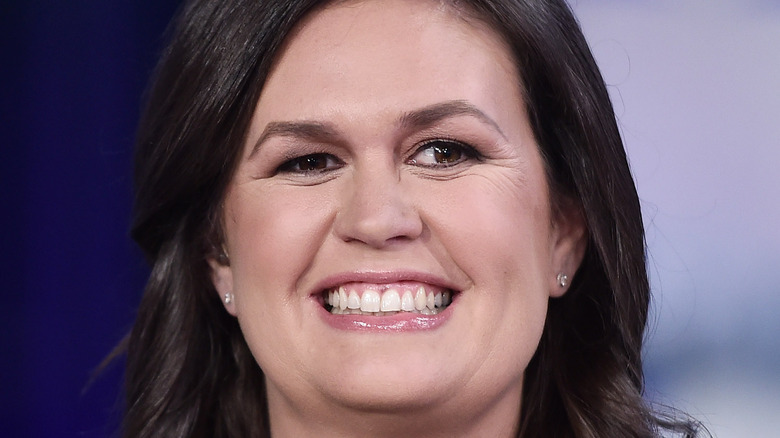 Sarah Huckabee Sanders smiling