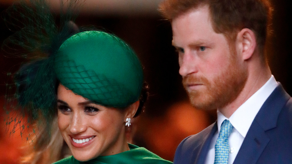 Harry and Meghan smiling 