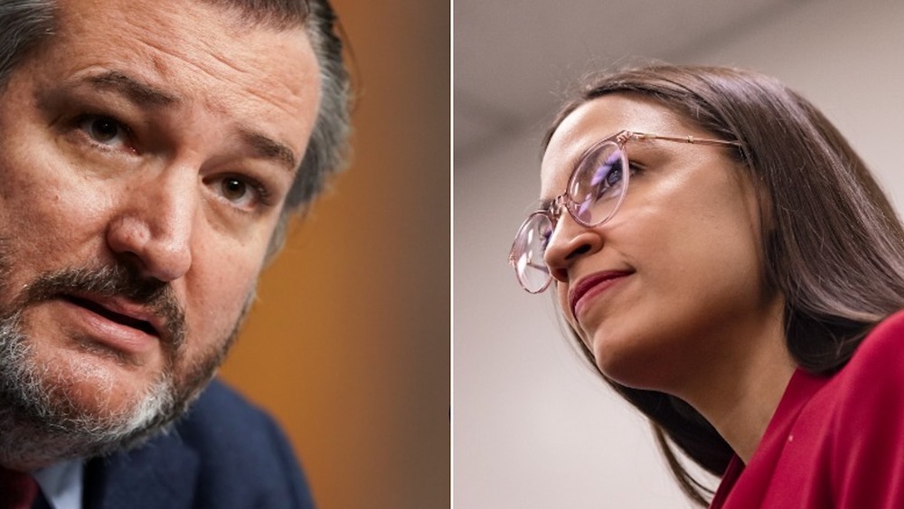 Alexandria Ocasio-Cortez and Ted Cruz