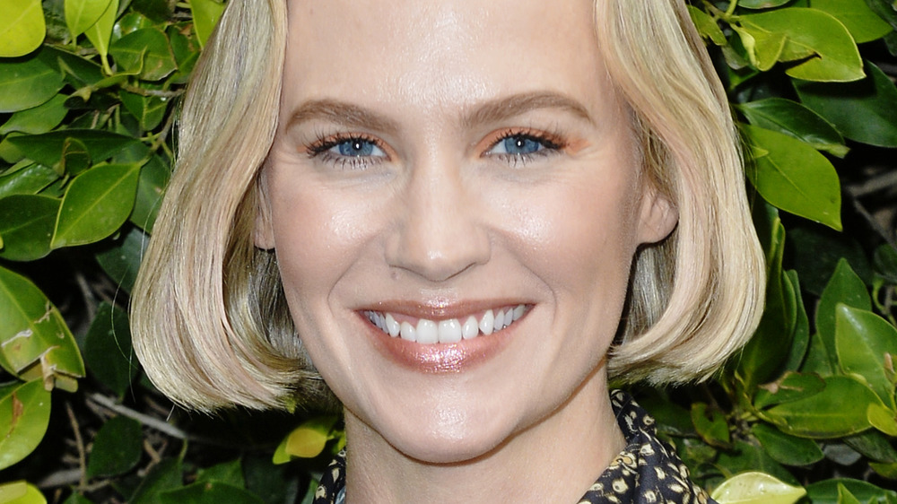 January Jones smiles