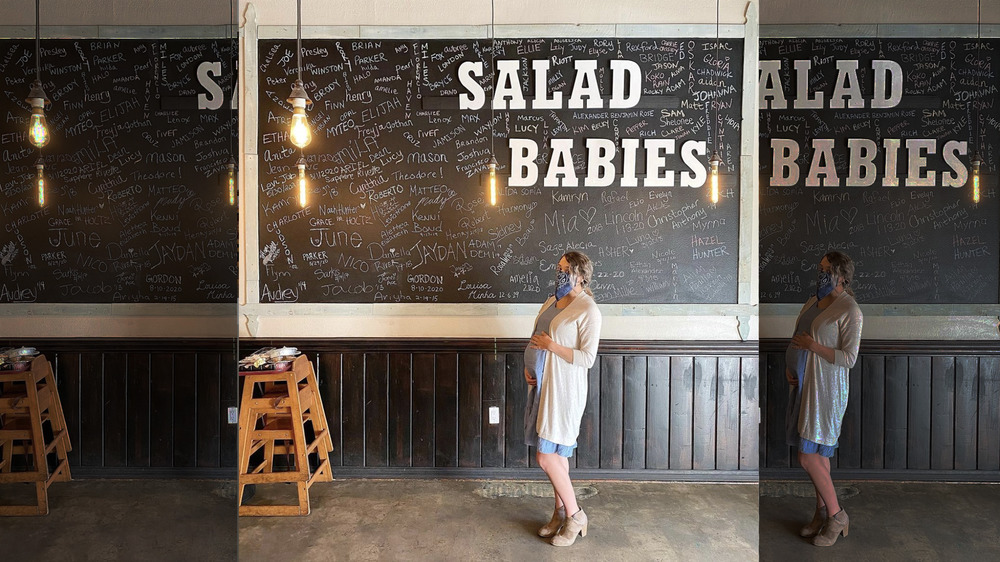 Jinger Duggar at Caioti Pizza Cafe Maternity Salad