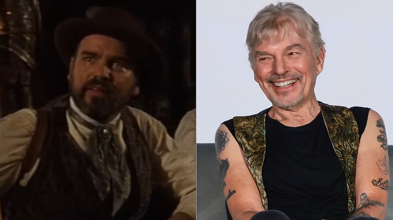 Split image of Billy Bob Thornton in "Tombstone" (left) and Billy Bob Thornton in 2026 (right).