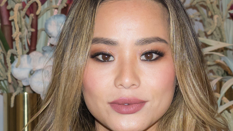 Jamie Chung in glistening makeup