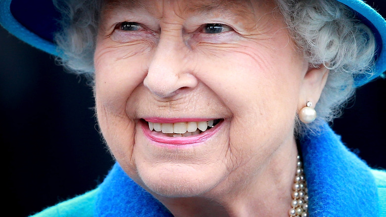 Queen Elizabeth blue hat