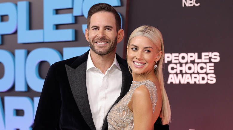 Tarek and Heather Rae El Moussa pose at the People's Choice Awards