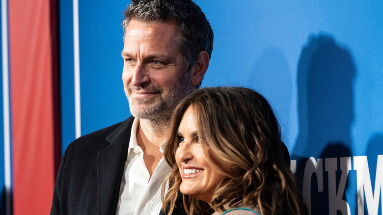 Peter Hermann and Mariska Hargitay on the opening night of "Music Man" 2022