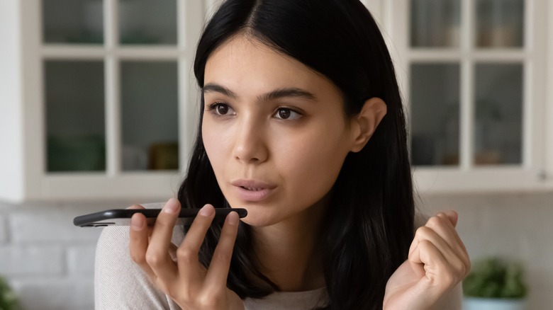 Woman speaking on the phone