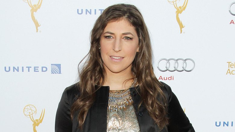Mayim Bialik photographed at the Performers Nominee Reception for the 66th Emmy Awards