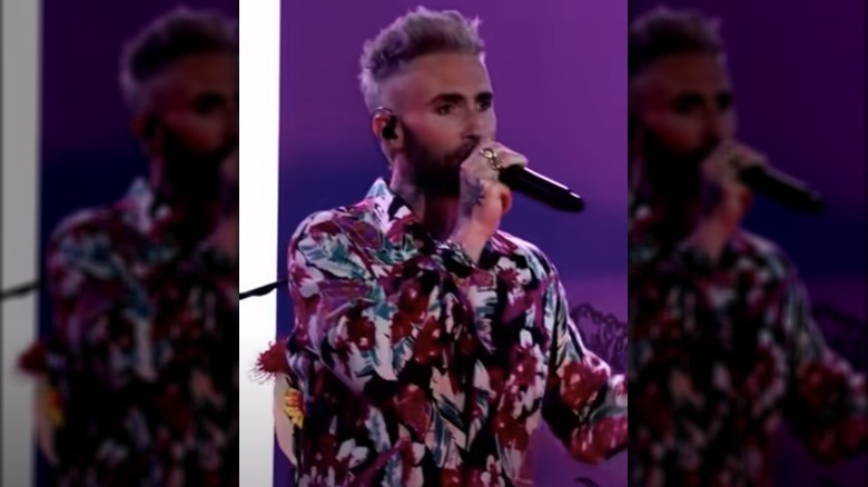 Adam Levine performing 