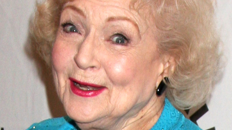 Betty White making a funny face