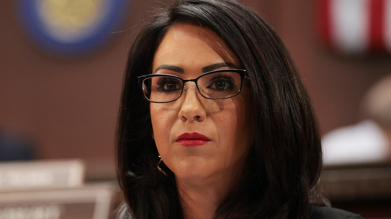 Lauren Boebert looking serious