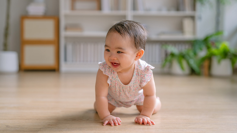 Baby smiling