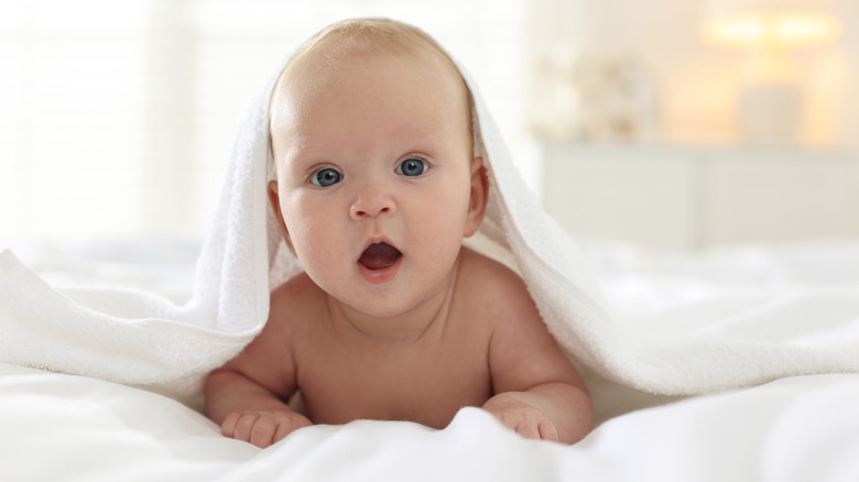 Baby smiling