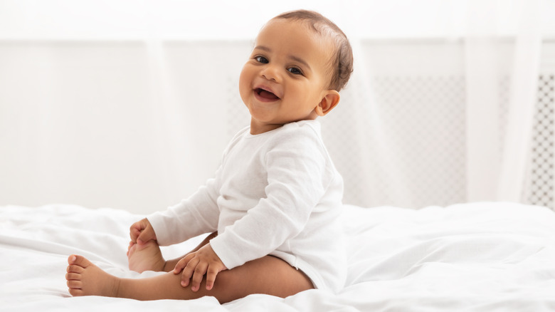 Baby smiling