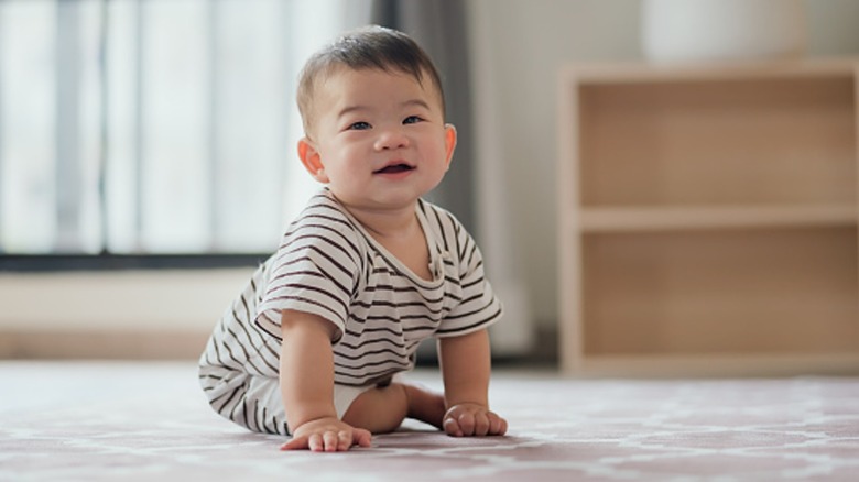Baby smiling