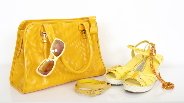 Yellow fashion accessories