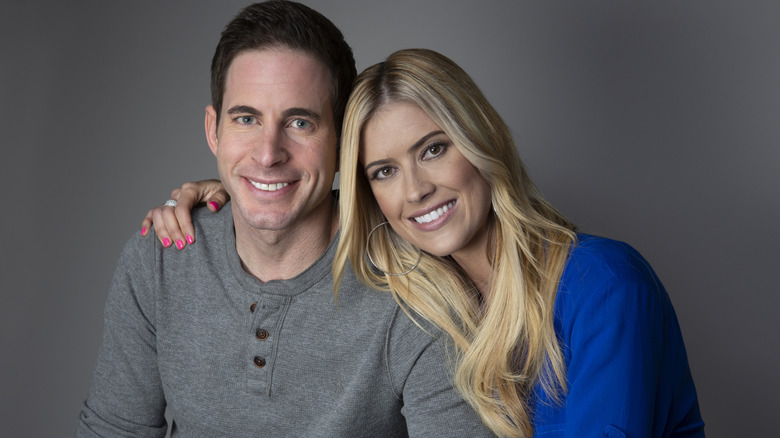 Tarek El Moussa and Christina Hall posing for photo