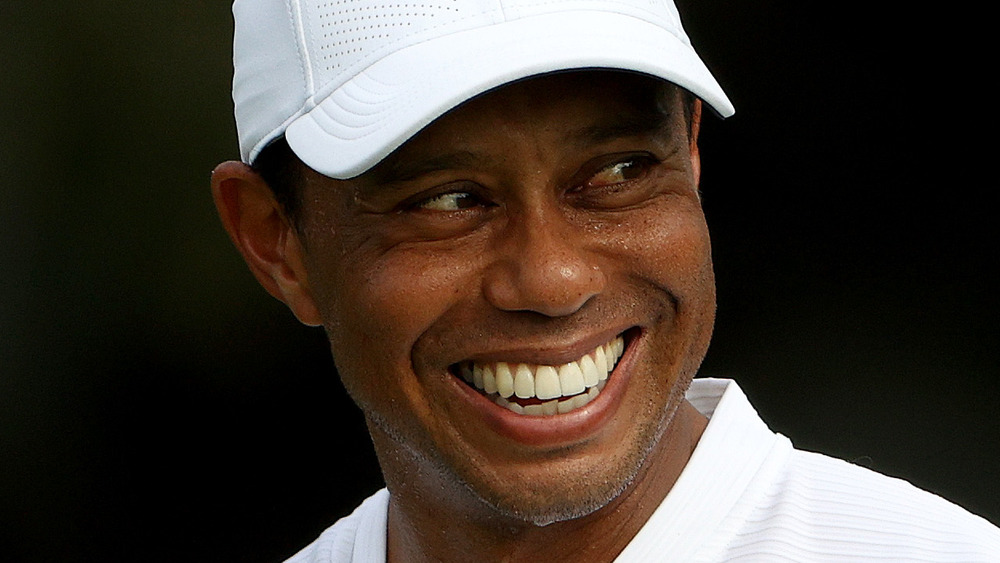 close up of Tiger Woods