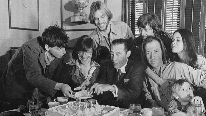 John Carradine with his sons celebrating a birthday